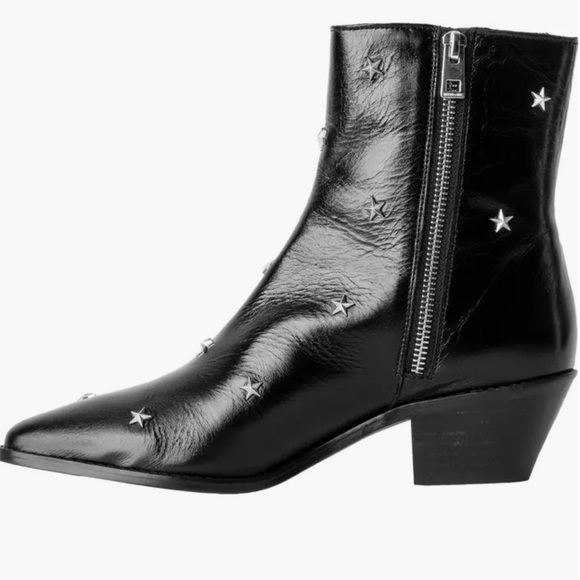 Zadig and Voltaire Tyler Star Studded Boots in Black Size 7 (38) NIB - Picture 2 of 14